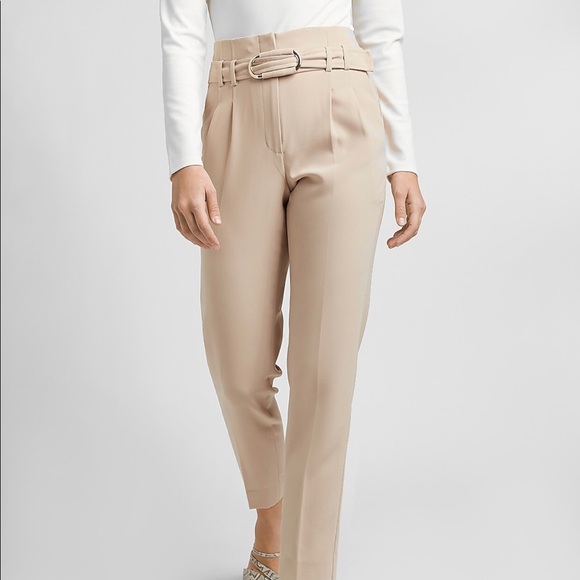 Super High Belted Waisted Ankle Pant - Picture 2 of 10